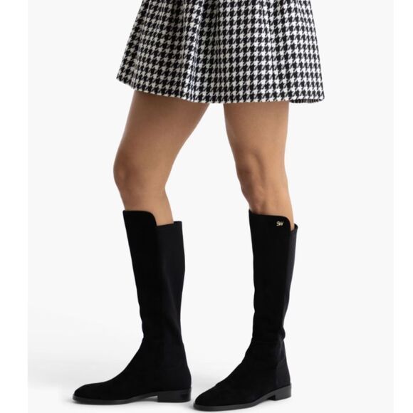 Stuart Weitzman Keelan Over-The-Knee Boot Black Suede Size 8.5 - Picture 2 of 13